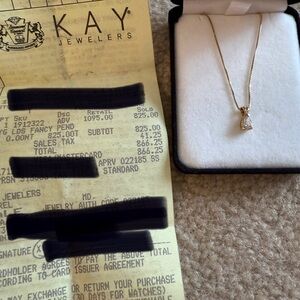 Kay Jewelers Gold Diamond Pendant Necklace